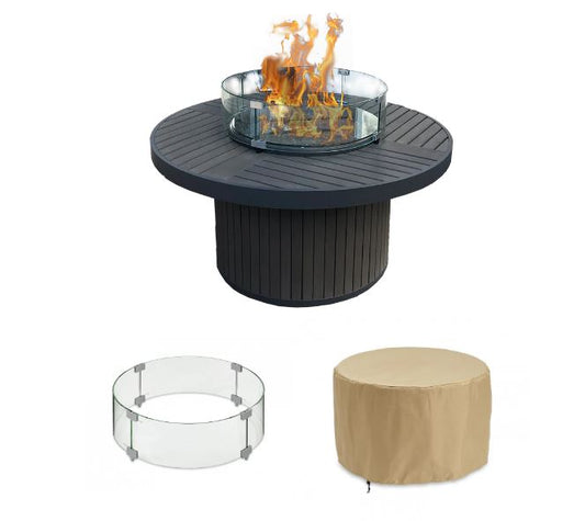 Outdoor GreatRoom Brooks Round Fire Table