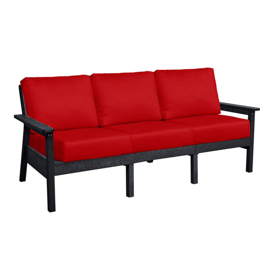 C.R. Plastic Products Tofino Deep Seating  Sofa with Sunbrella Cushions