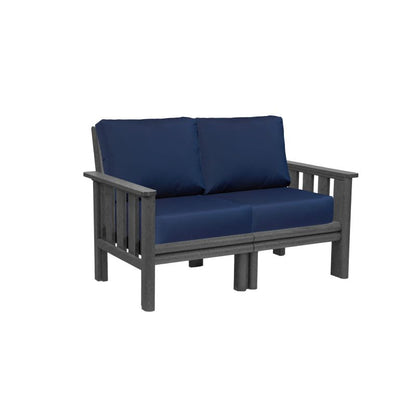 C.R. Plastic Products Stratford Deep Seating Loveseat with Sunbrella Cushions