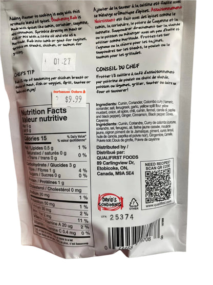 David's No Salt Blackening Rub - 125 g