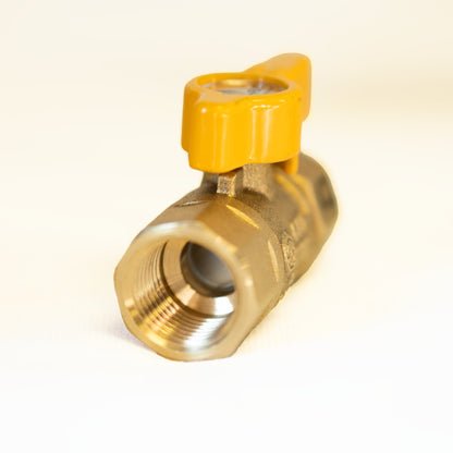 1/2" Double Female Threaded Natural Gas Shutoff Valve - CSA Approved