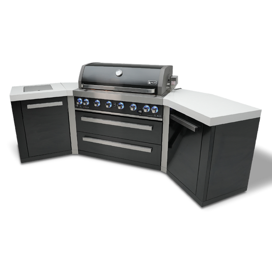 Mont Alpi Black Series 6-Burner Island with 45-degree corners