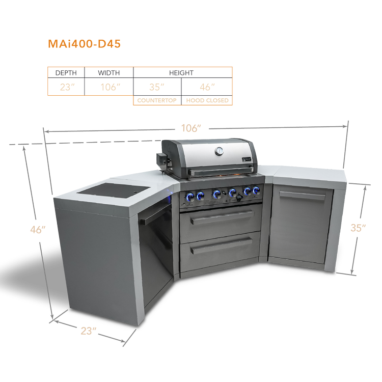 Mont Alpi 4-Burner Deluxe with 45-Degree Corners