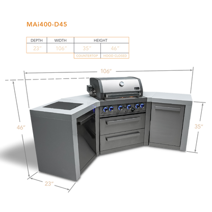 Mont Alpi 4-Burner Deluxe with 45-Degree Corners