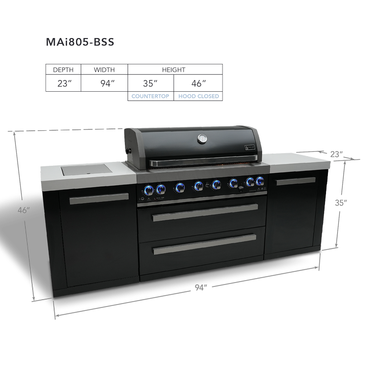 Mont Alpi Black Series 6-Burner Island