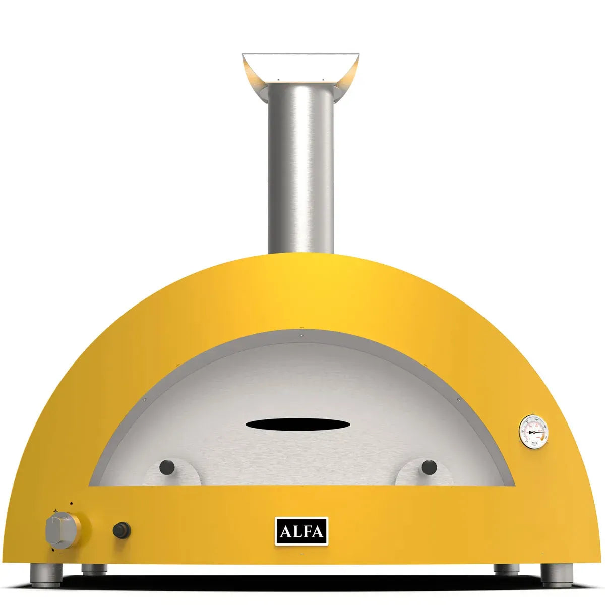 Alfa Outdoor Cooking > Pizza Ovens Imperial Yellow / Natural Gas Alfa Moderno 5 Pizze Pizza Oven
