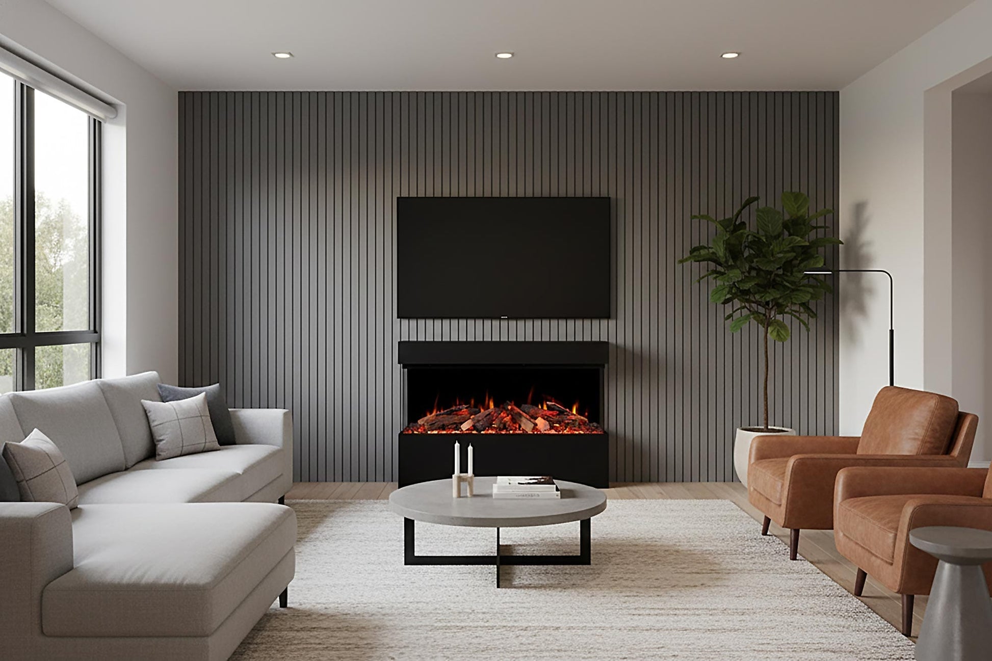 Ambiance Fireplaces > Electric Fireplaces > Linear Ambiance BonFire 48 Electric Fireplace
