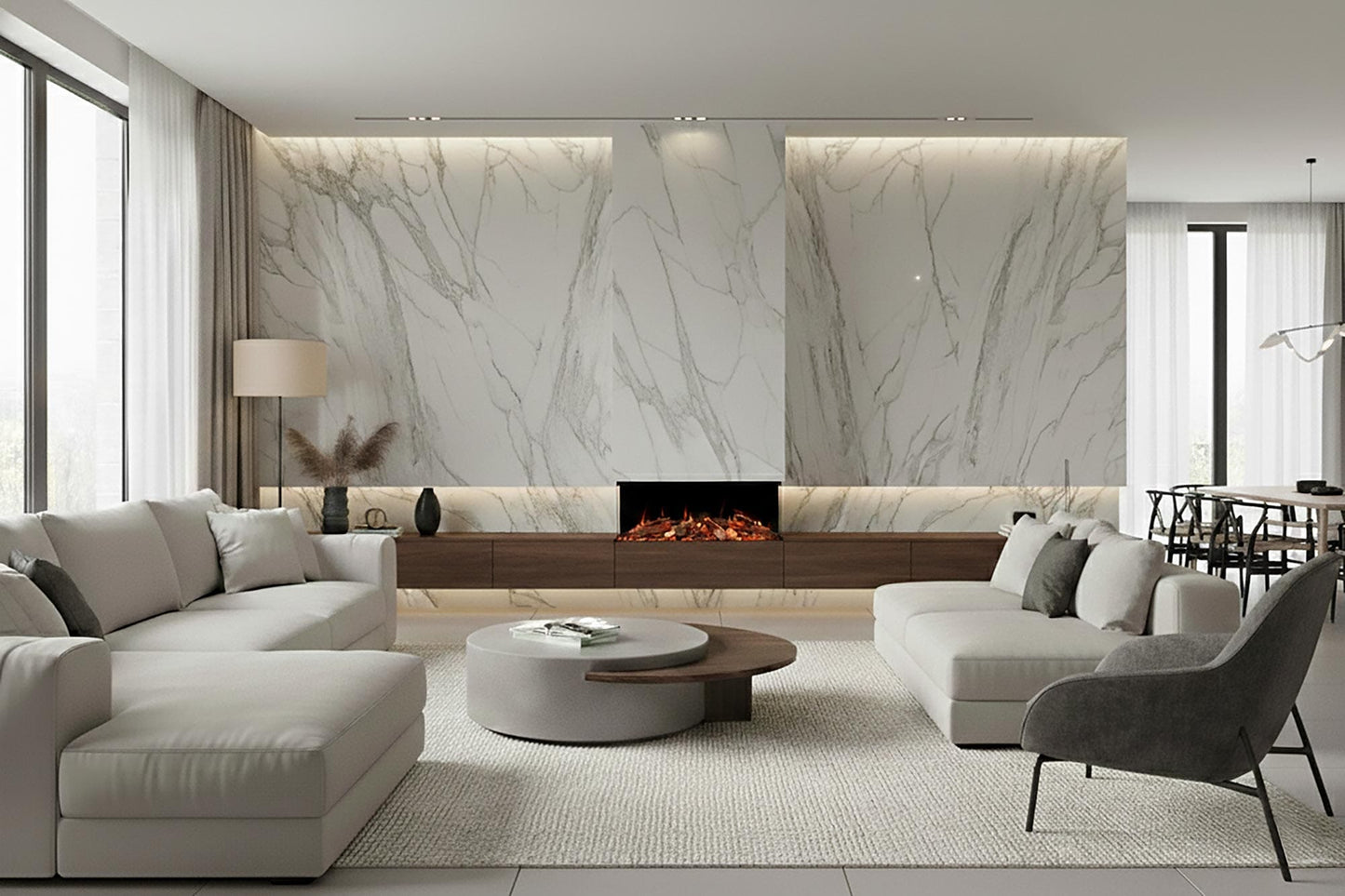 Ambiance Fireplaces > Electric Fireplaces > Linear Ambiance BonFire 63 Electric Fireplace