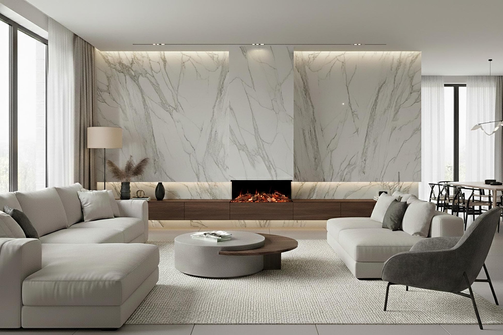 Ambiance Fireplaces > Electric Fireplaces > Linear Ambiance BonFire 63 Electric Fireplace