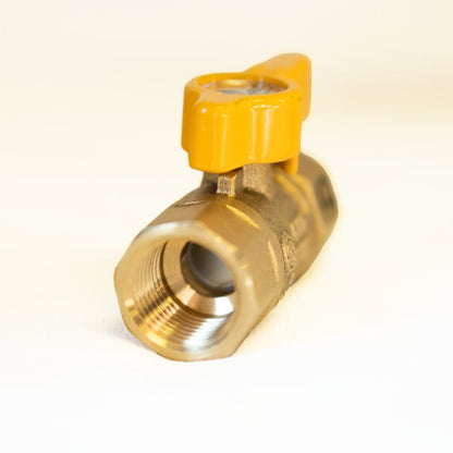 Barbecues Galore Barbecue Parts > Hoses & Fittings > Fittings 1/2" Double Female Threaded Natural Gas Shutoff Valve - CSA Approved