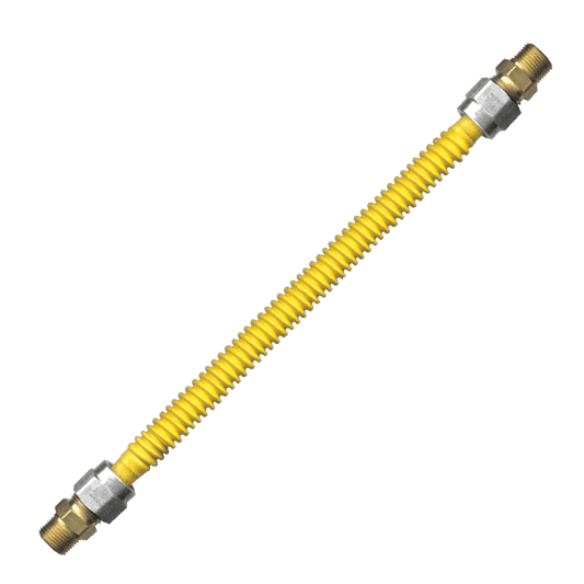 Barbecues Galore Barbecue Parts > Hoses & Fittings > Hoses 18 Inches 1/2" NG/LP MALE PIPE THREAD TO MALE PIPE THREAD APPLIANCE HOSES -  CSA APPROVED