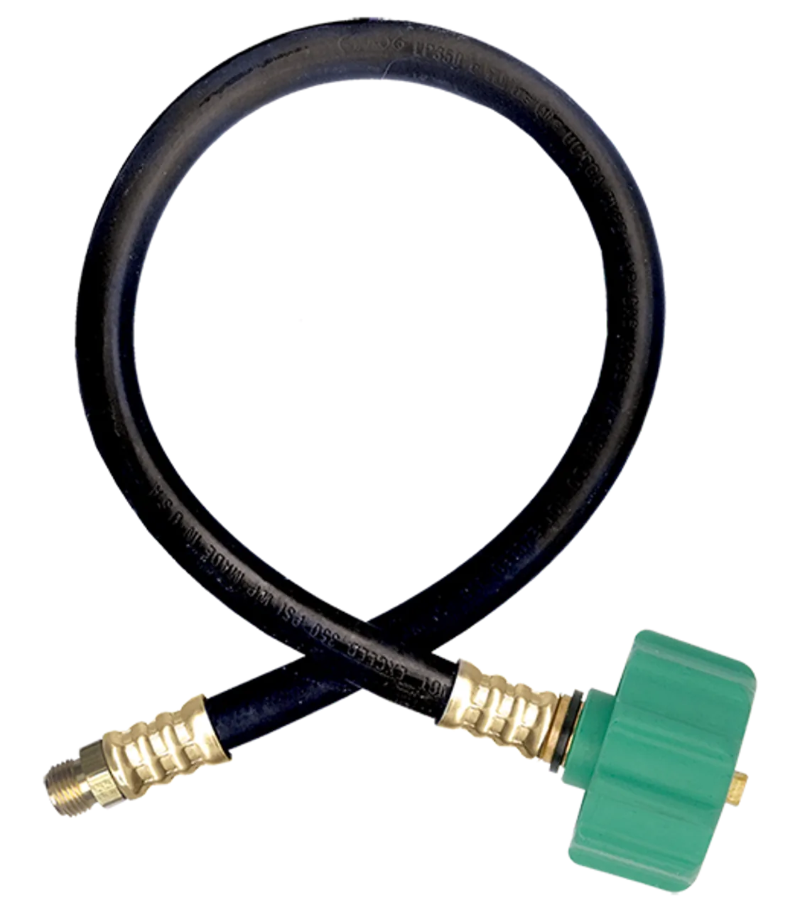 Barbecues Galore Barbecue Parts > Hoses & Fittings > Hoses 18 Inches 1/4 Male flared thread to Pig tail QCC - CSA APPROVED