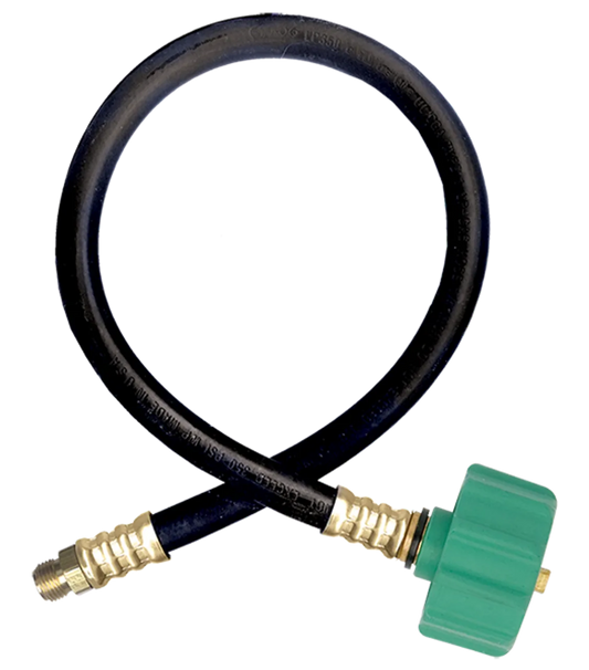 Barbecues Galore Barbecue Parts > Hoses & Fittings > Hoses 18 Inches 1/4 Male flared thread to Pig tail QCC - CSA APPROVED