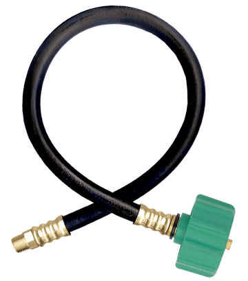 Barbecues Galore Barbecue Parts > Hoses & Fittings > Hoses 18 Inches 1/4 MALE PIPE THREAD TO PIG TAIL QCC - CSA APPROVED
