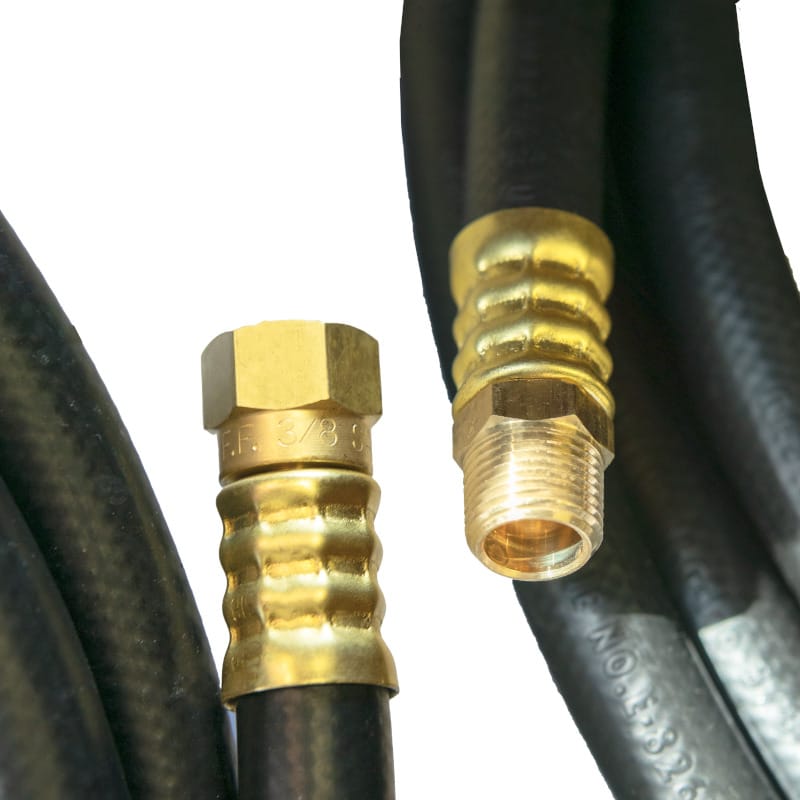 Barbecues Galore Barbecue Parts > Hoses & Fittings > Hoses 3/8” NG/LP Hose Male Pipe Thread To Female Flare - CSA Approved