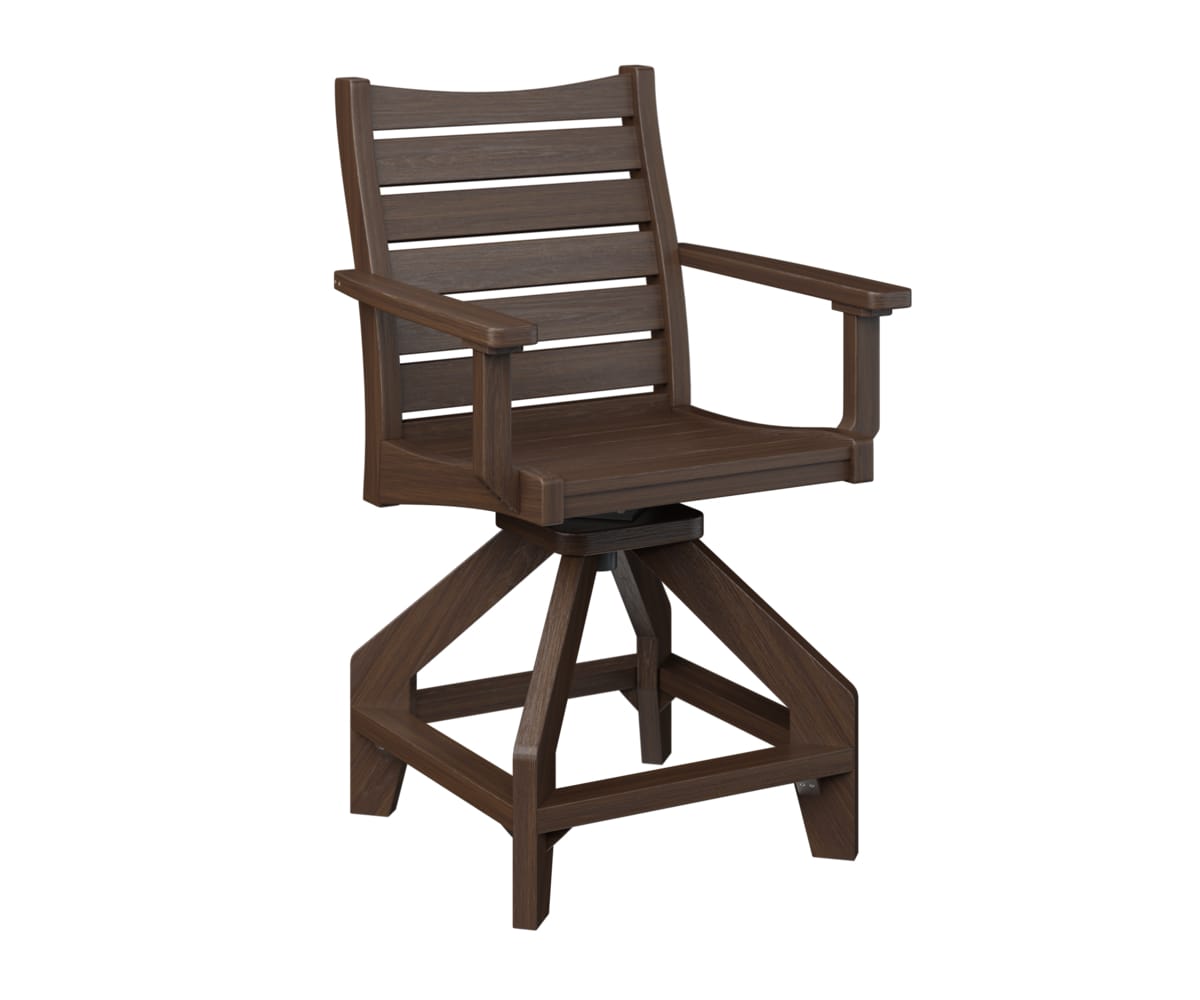 Berlin Gardens Outdoor Living > Patio Furniture > Deep Seating Natural finish Berlin Gardens - Bristol Counter Swivel Chair