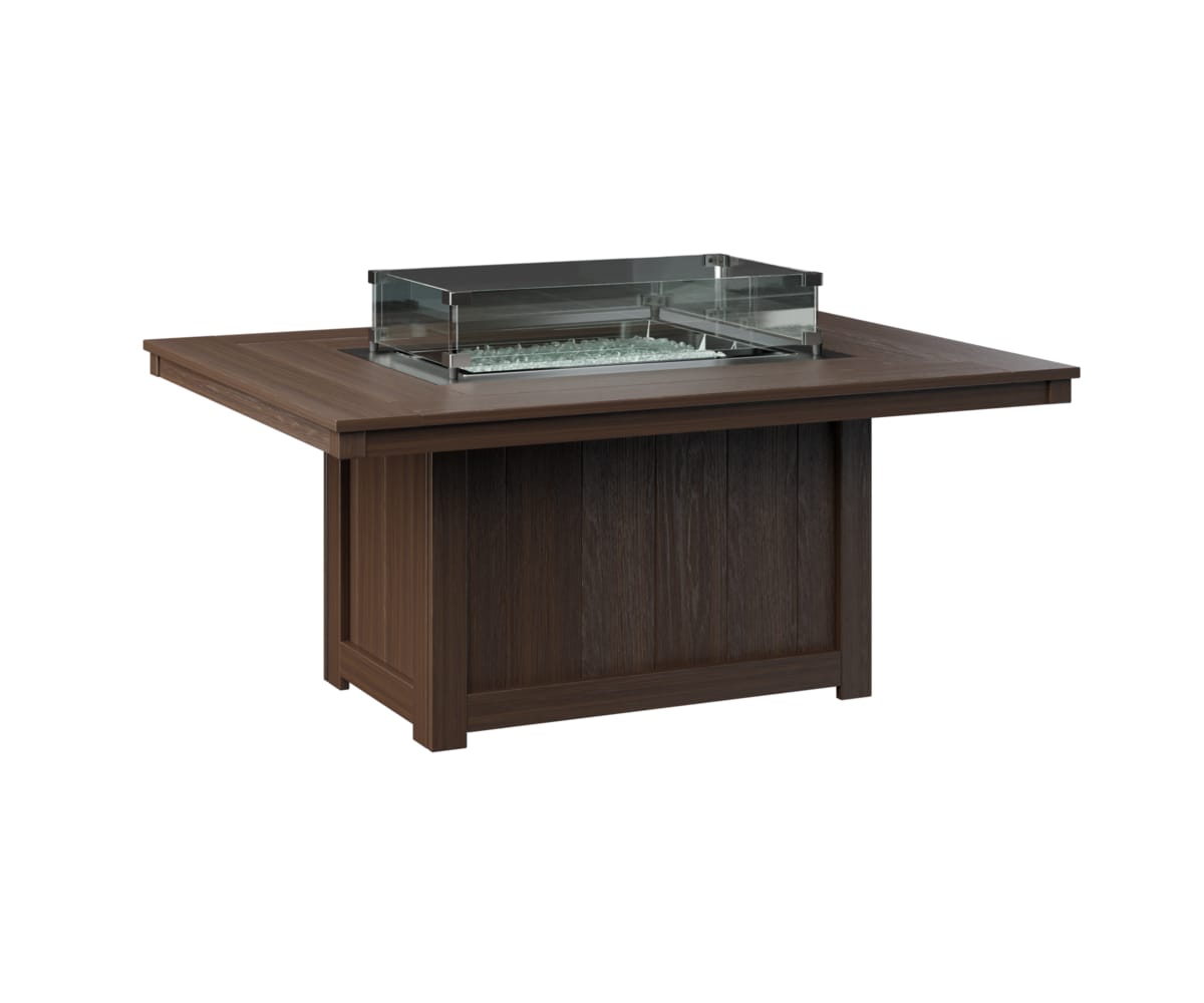 Berlin Gardens Outdoor Living > Patio Furniture > Deep Seating Natural finish Berlin Gardens - Donoma Rectangular Fire Table