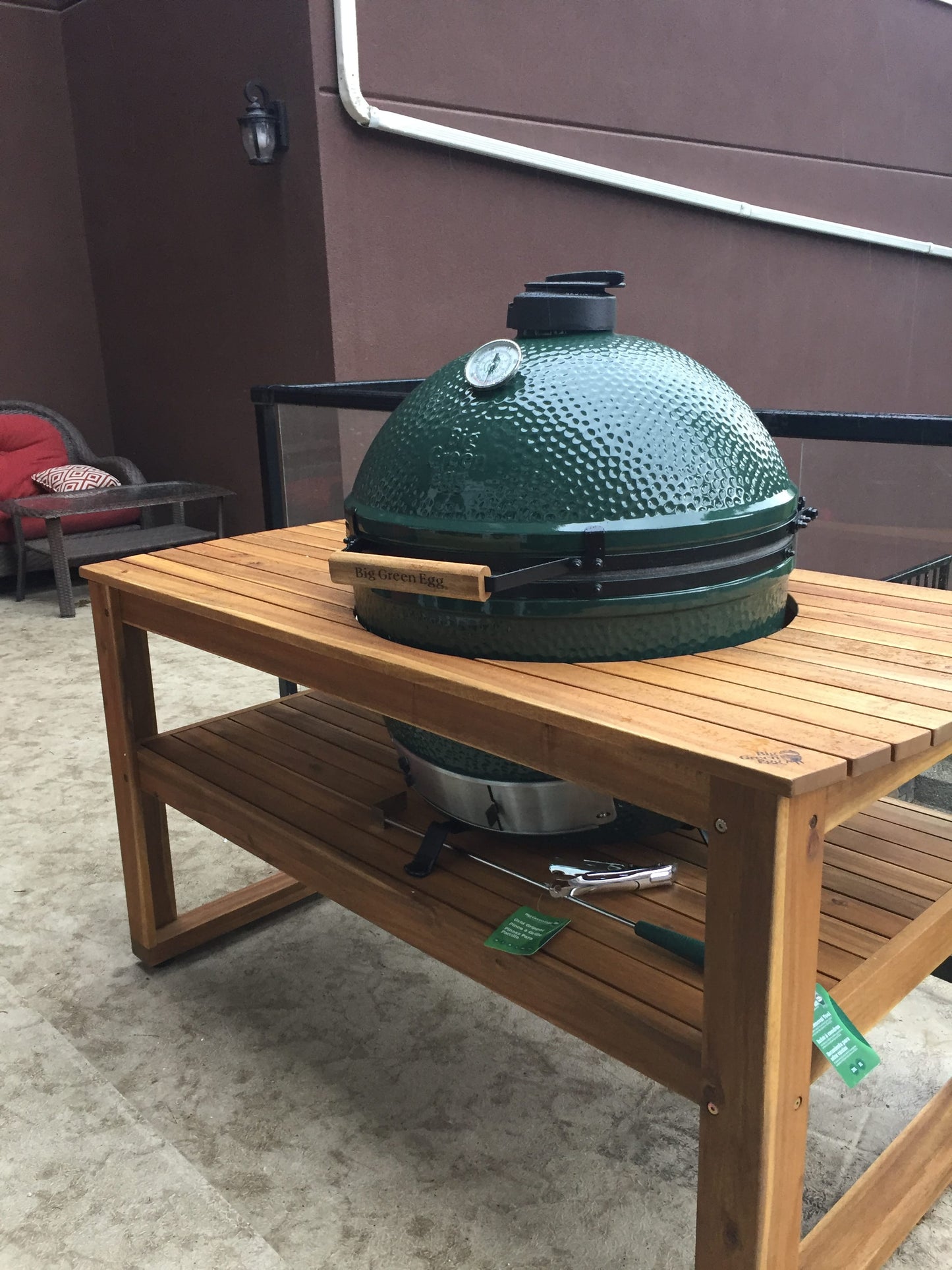Big Green Egg Barbecue Accessories > Carts & Stands > Stand Big Green Egg Acacia Wood Table