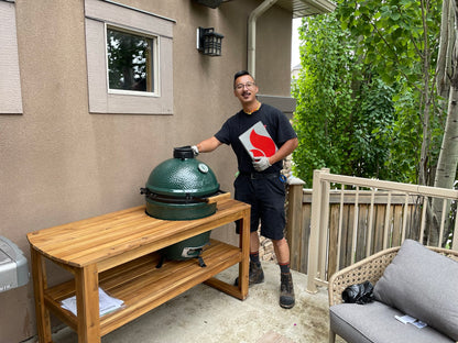 Big Green Egg Barbecue Accessories > Carts & Stands > Stand Big Green Egg Acacia Wood Table