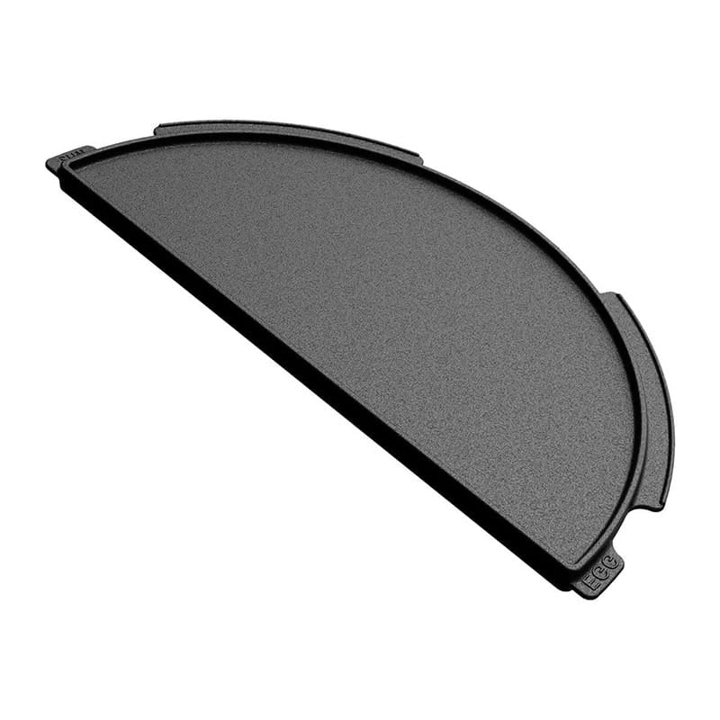 Big Green Egg Barbecue Accessories > Tools and Gadgets > Grill Toppers > Griddles Big Green Egg Large Half Moon Cast Iron Plancha Griddle