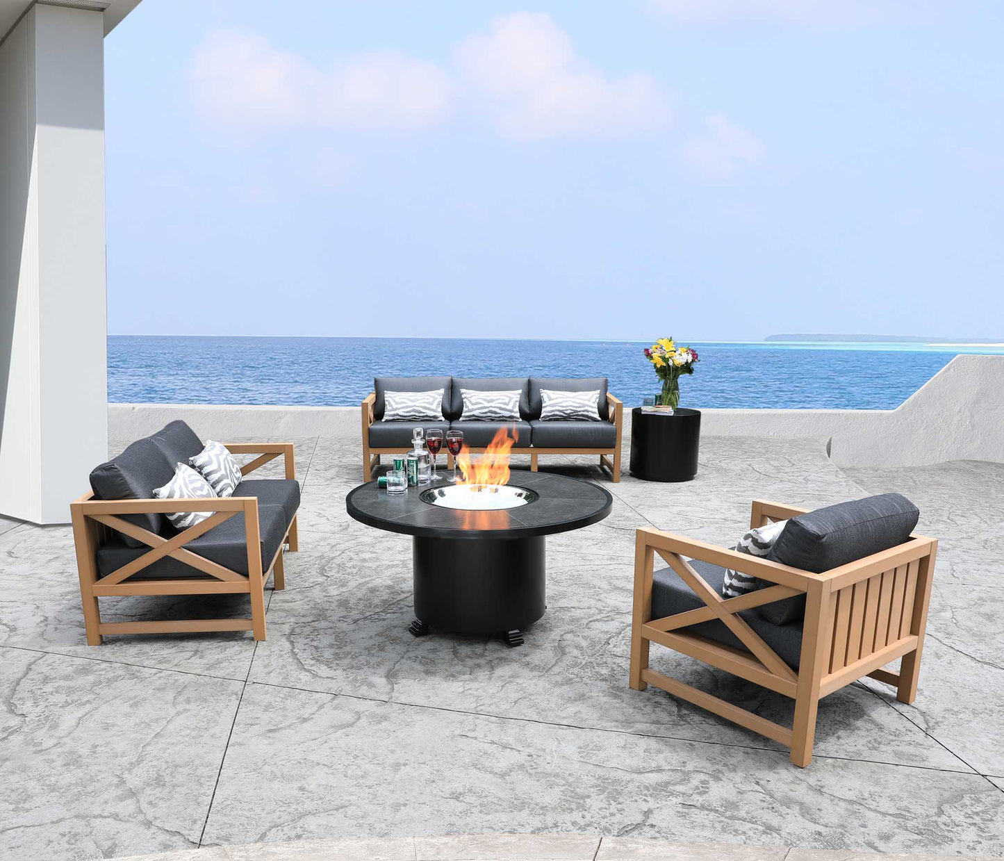 Cabana Coast Outdoor Living > Patio Furniture > Deep Seating Cabana Coast Kensington Sofa
