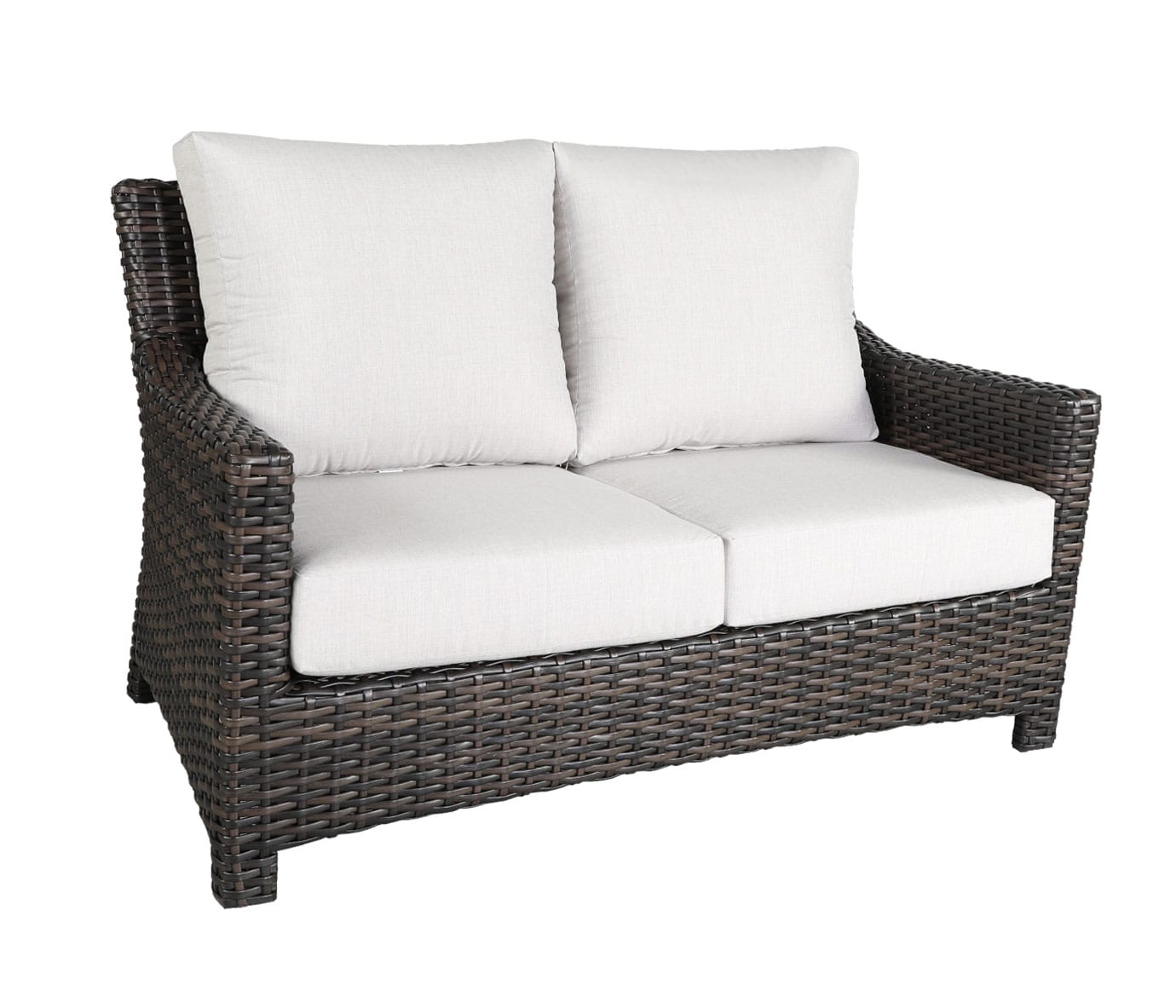 Cabana Coast Outdoor Living > Patio Furniture > Deep Seating Espresso / Cast Silver Cabana Coast Riverside Love Seat