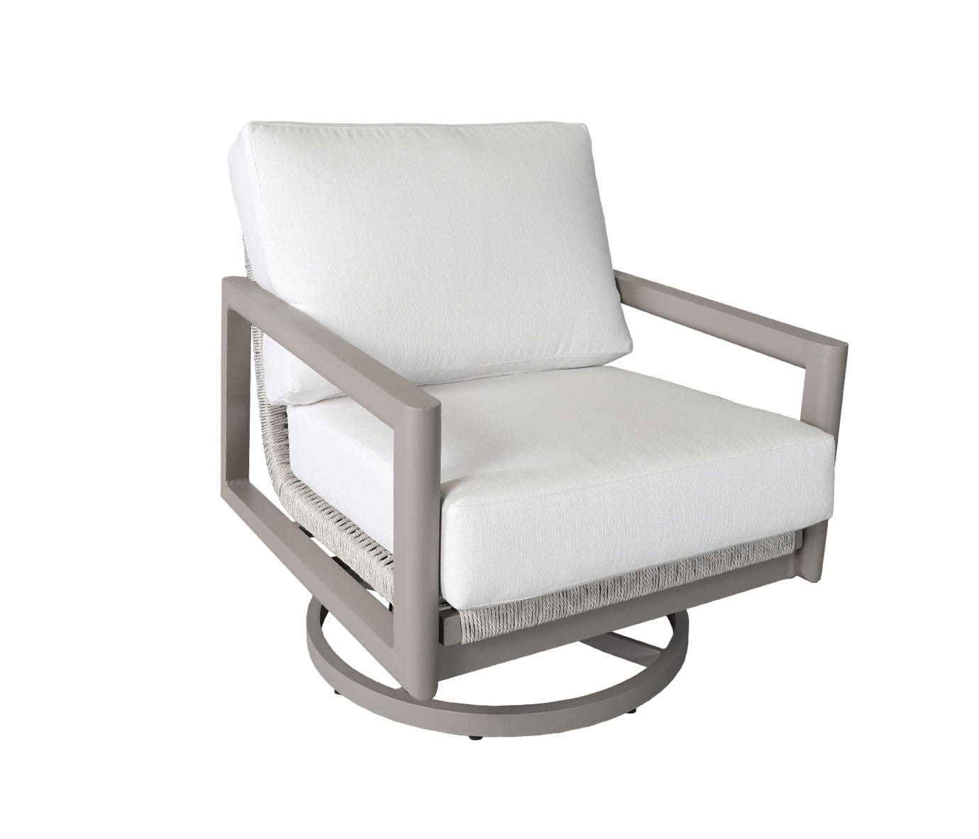 Cabana Coast Outdoor Living > Patio Furniture > Deep Seating Linen / Exhale Cloud Cabana Coast Elm Swivel Chair