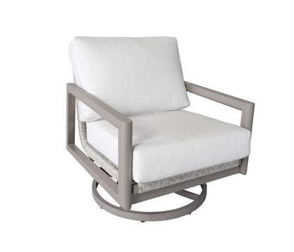 Cabana Coast Outdoor Living > Patio Furniture > Deep Seating Linen / Exhale Cloud Cabana Coast Elm Swivel Chair