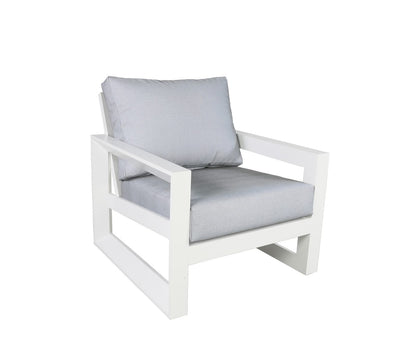 Cabana Coast Outdoor Living > Patio Furniture > Deep Seating White / Idol Pebble Cabana Coast Muse Club Chair