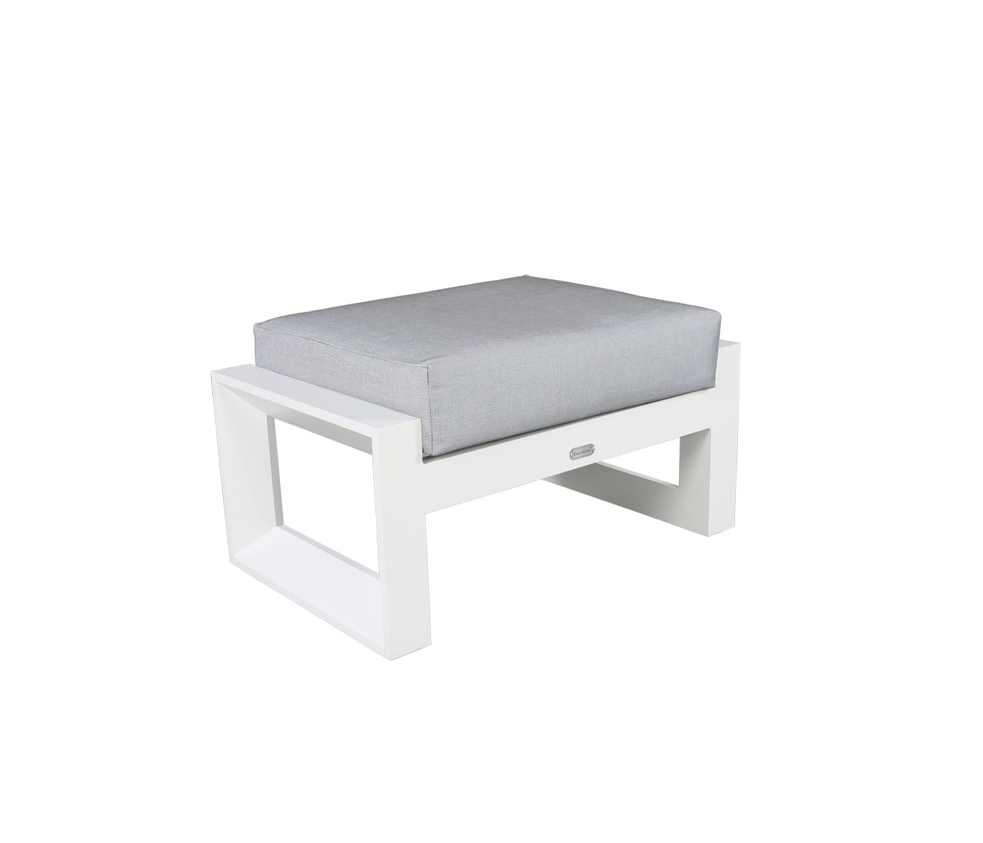 Cabana Coast Outdoor Living > Patio Furniture > Deep Seating White / Idol Pebble Cabana Coast Muse Ottoman