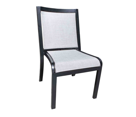 Cabana Coast Outdoor Living > Patio Furniture > Dining Black / Sailing Seagull Cabana Coast Millcroft Armless Dining Chair