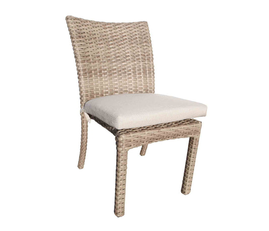 Cabana Coast Outdoor Living > Patio Furniture > Dining Drift Teak / Cast Silver Cabana Coast Riverside Armless Dining Chair