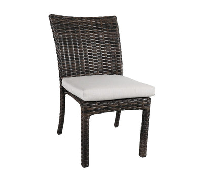 Cabana Coast Outdoor Living > Patio Furniture > Dining Espresso / Cast Silver Cabana Coast Riverside Armless Dining Chair