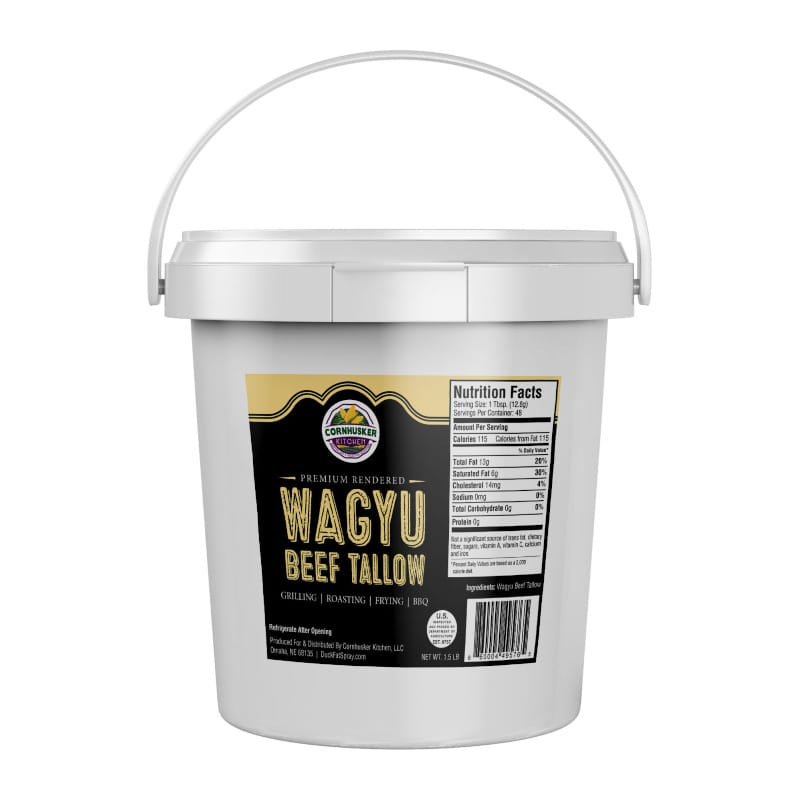 Cornhusker Kitchen Edibles > Seasoning > Cooking Sprays & Fats Wagyu Beef Tallow Tub (1.5lb)