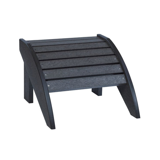 CRP Outdoor Living > Patio Furniture Black C.R. Plastic Products Footstool