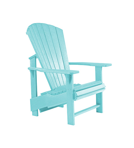 CRP Outdoor Living > Patio Furniture > Casual Seating Aqua C.R. Plastic Products Upright Adirondack Chair