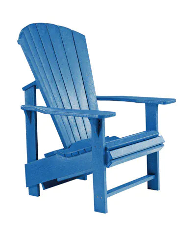 CRP Outdoor Living > Patio Furniture > Casual Seating Blue C.R. Plastic Products Upright Adirondack Chair