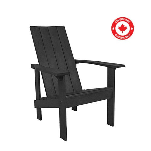 CRP Outdoor Living > Patio Furniture > Casual Seating C.R. Plastics Black Modern Adirondack