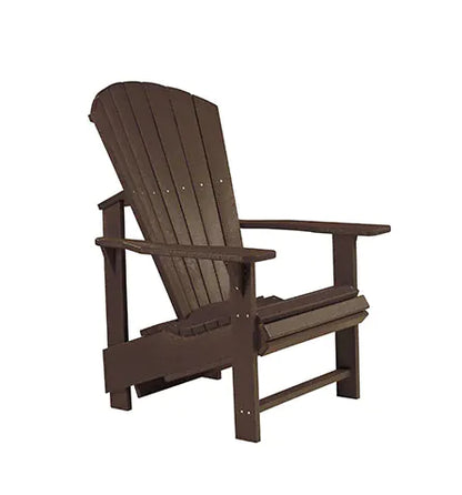 CRP Outdoor Living > Patio Furniture > Casual Seating Chocolate C.R. Plastic Products Upright Adirondack Chair