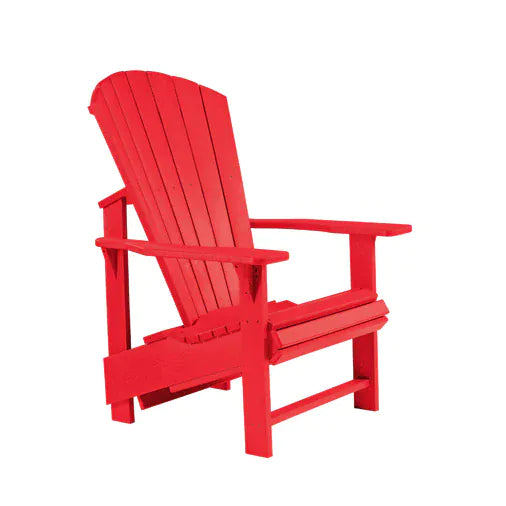 CRP Outdoor Living > Patio Furniture > Casual Seating Red C.R. Plastic Products Upright Adirondack Chair