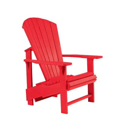 CRP Outdoor Living > Patio Furniture > Casual Seating Red C.R. Plastic Products Upright Adirondack Chair