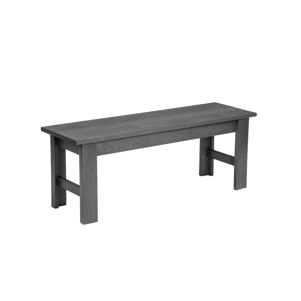 CRP Outdoor Living > Patio Furniture > Casual Seating Slate Grey C.R. Plastic Products Basic Bench