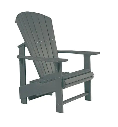 CRP Outdoor Living > Patio Furniture > Casual Seating Slate Grey C.R. Plastic Products Upright Adirondack Chair
