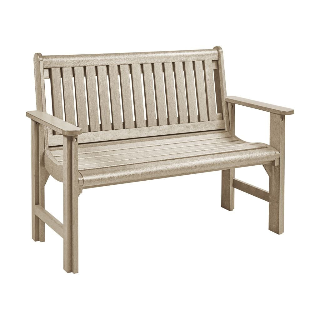 CRP Outdoor Living > Patio Furniture > Deep Seating Beige C.R. Plastic Products Basic Bench 4′ Garden Bench