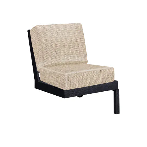 CRP Outdoor Living > Patio Furniture > Deep Seating Black / Bliss Sand C.R. Plastic Products Tofino Deep Seating Modular Expansion with Sunbrella Cushions