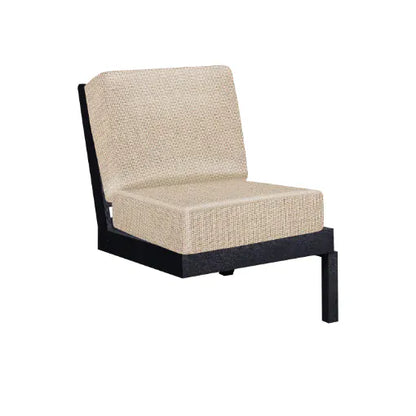 CRP Outdoor Living > Patio Furniture > Deep Seating Black / Bliss Sand C.R. Plastic Products Tofino Deep Seating Modular Expansion with Sunbrella Cushions