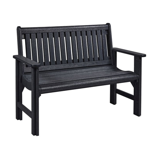 CRP Outdoor Living > Patio Furniture > Deep Seating Black C.R. Plastic Products Basic Bench 4′ Garden Bench