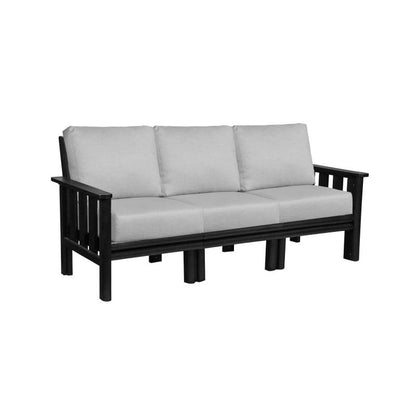 CRP Outdoor Living > Patio Furniture > Deep Seating Black / Canvas Granite C.R. Plastic Products Stratford Deep Seating Sofa Set With Sunbrella Cushions