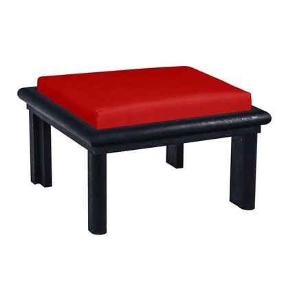 CRP Outdoor Living > Patio Furniture > Deep Seating Black / Canvas Jockey Red C.R. Plastic Products Stratford Ottoman