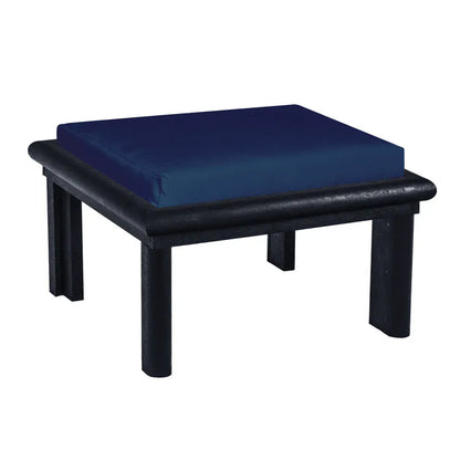 CRP Outdoor Living > Patio Furniture > Deep Seating Black / Canvas Navy C.R. Plastic Products Stratford Ottoman